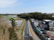 一級河川蒲川護岸復旧工事（空撮）